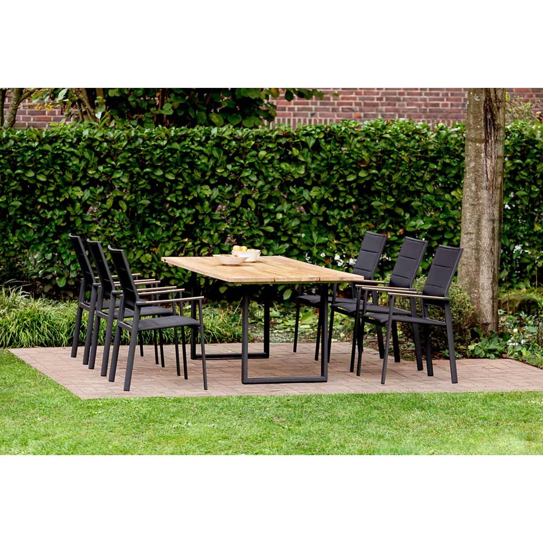 Niehoff Noah Gartentisch Aluminium/Teak