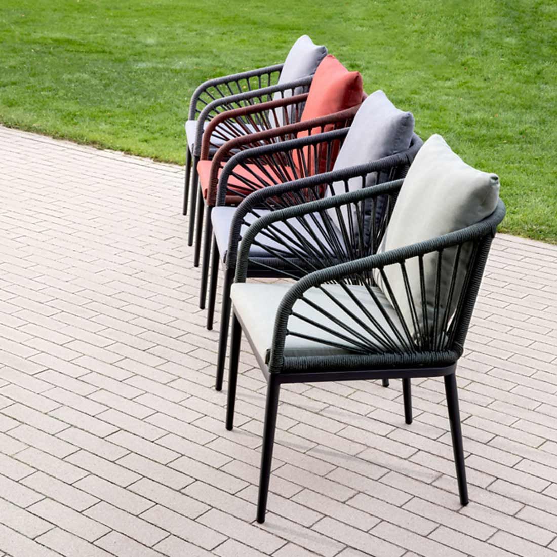 Niehoff Pino Gartensessel Aluminium/Rope
