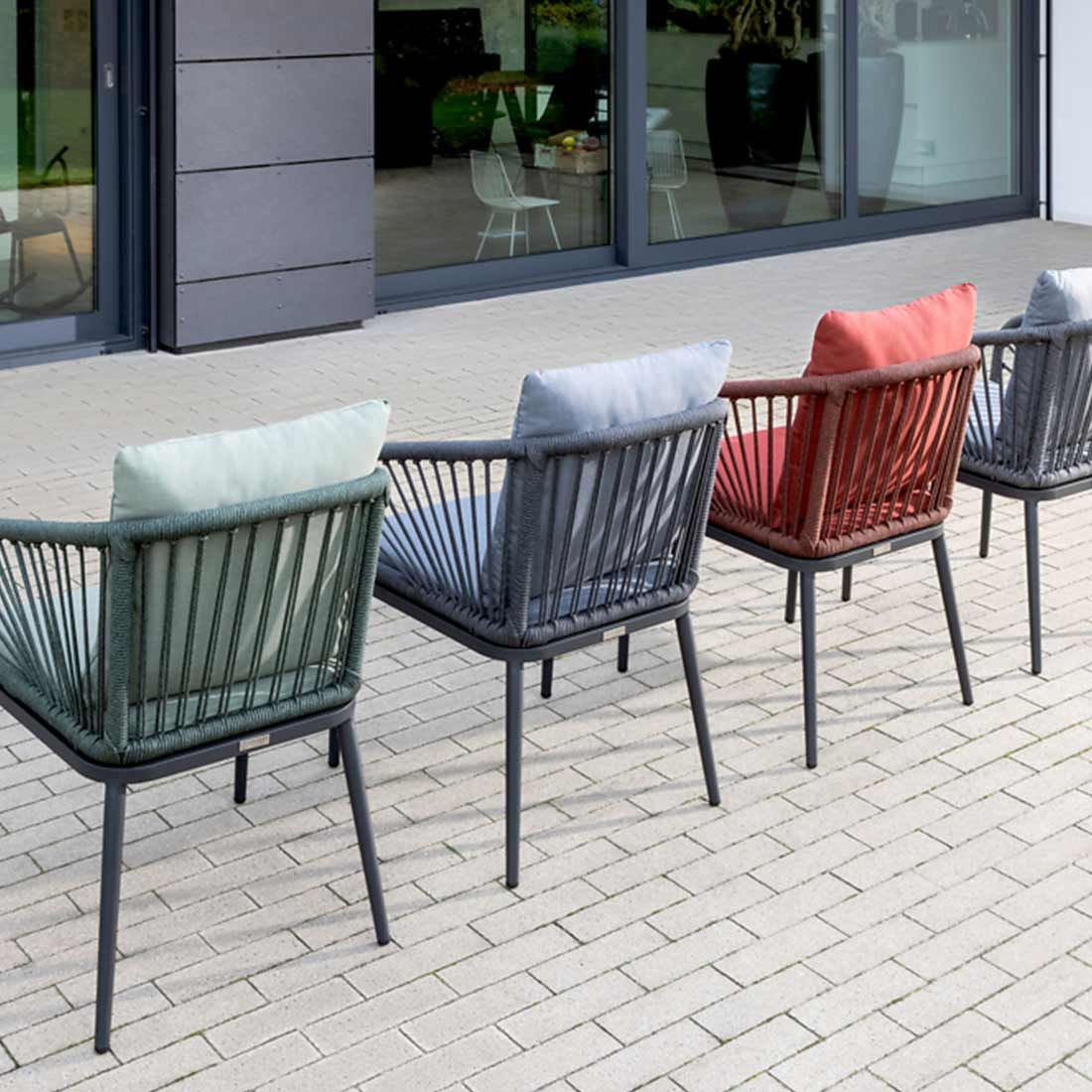 Niehoff Pino Gartensessel Aluminium/Rope