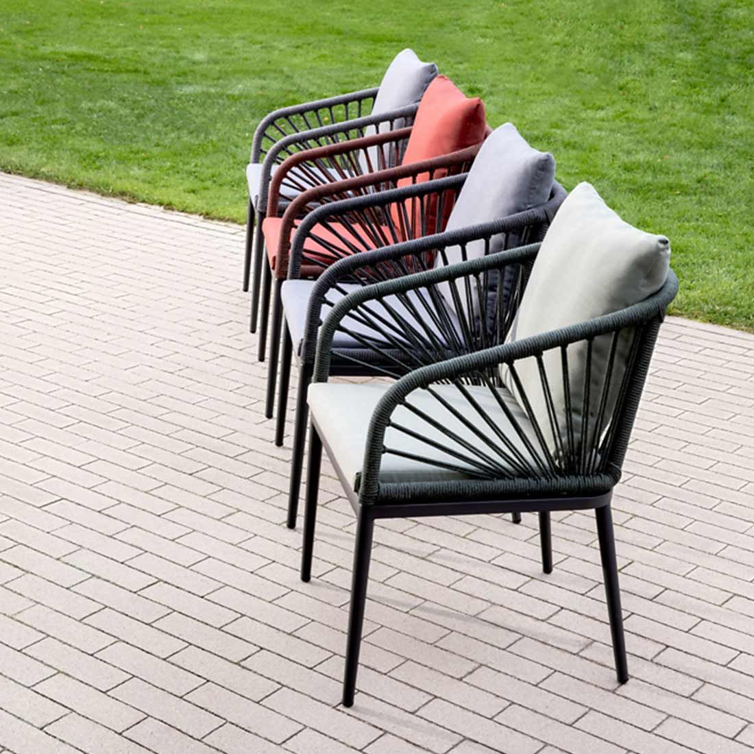 Niehoff Pino Gartensessel Aluminium/Rope