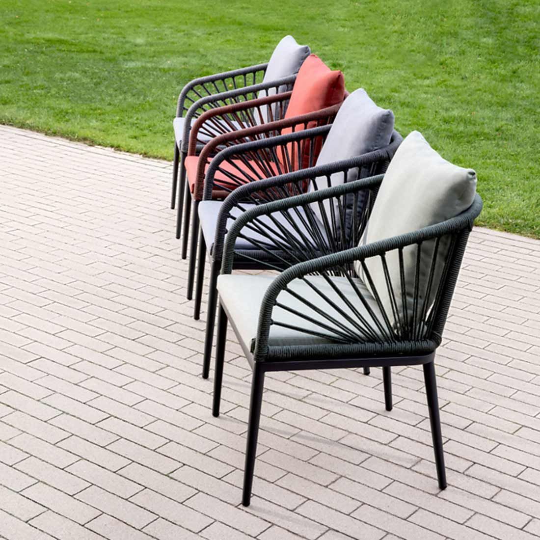 Niehoff Pino Gartensessel Aluminium/Rope