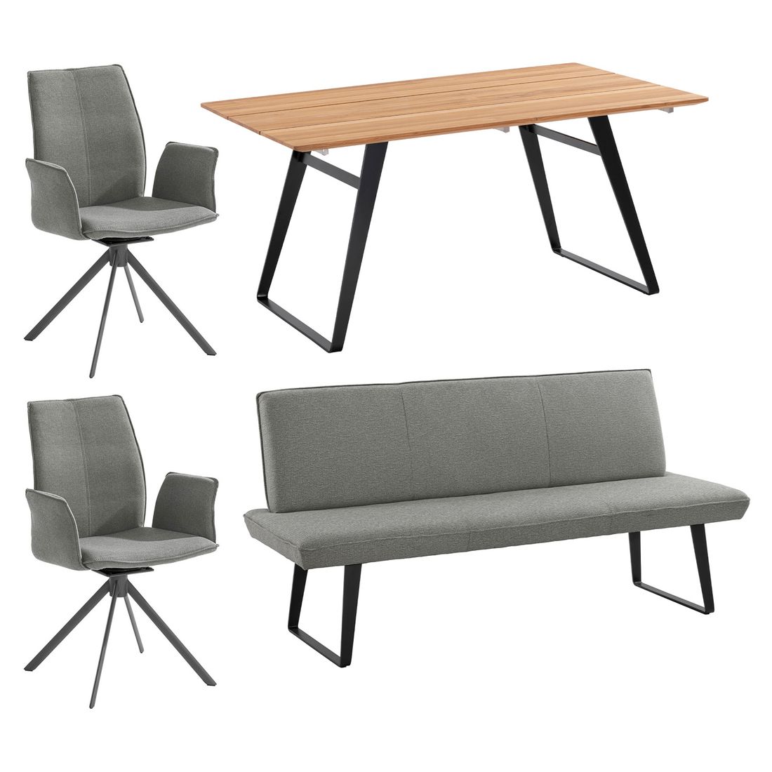 Niehoff Portofino Gartenmöbel-Set M (4 Plätze) Tisch 160x95cm
