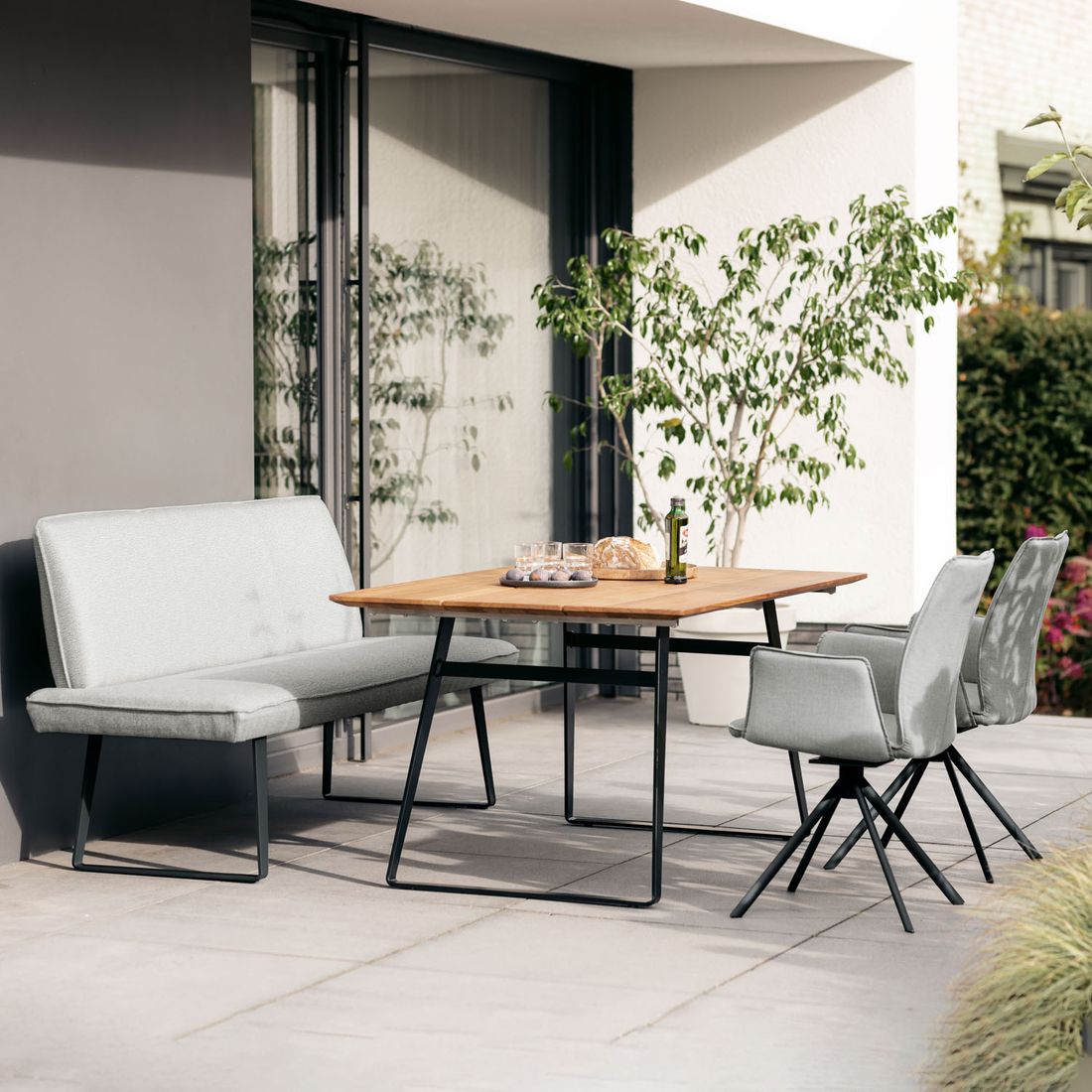 Niehoff Portofino Gartenmöbel-Set M (4 Plätze) Tisch 160x95cm
