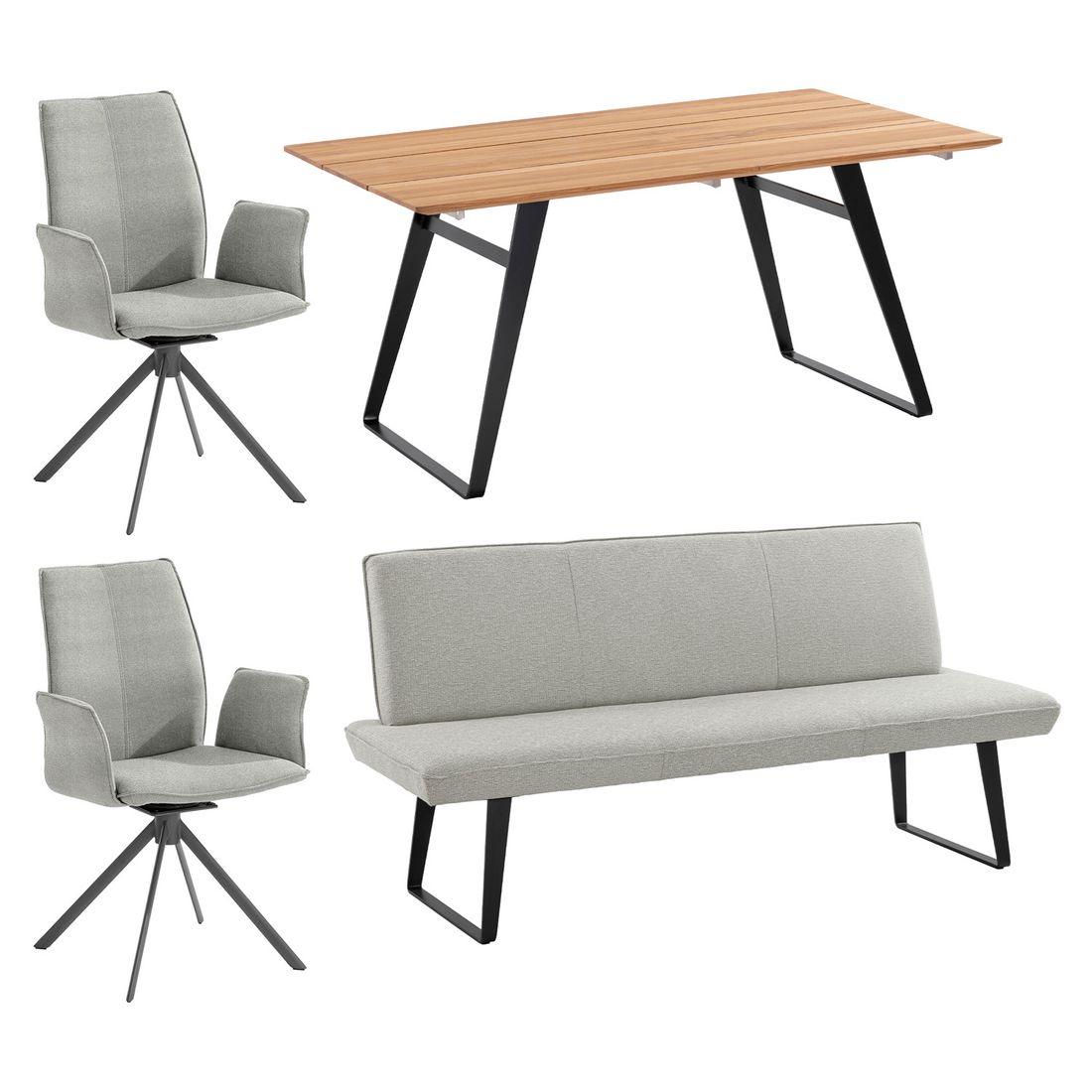 Niehoff Portofino Gartenmöbel-Set M (4 Plätze) Tisch 160x95cm