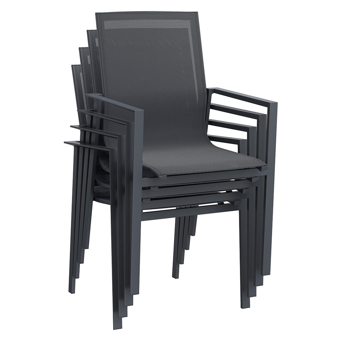 OUTLIV. Atlanta Gartenmöbel-Set M (4 Plätze) Tisch 160/217/267x91cm