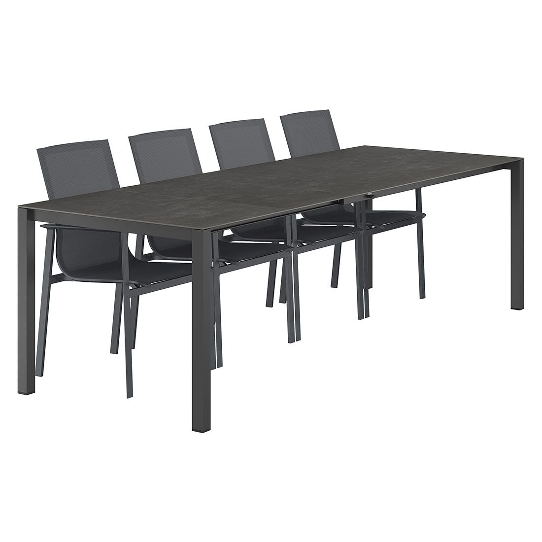 OUTLIV. Atlanta Gartenmöbel-Set M (4 Plätze) Tisch 160/217/267x91cm