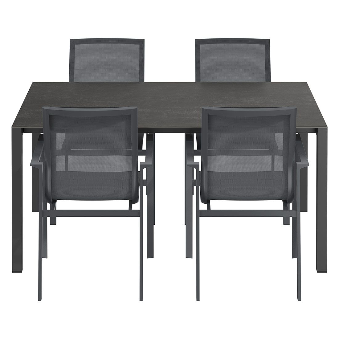 OUTLIV. Atlanta Gartenmöbel-Set M (4 Plätze) Tisch 160/217/267x91cm