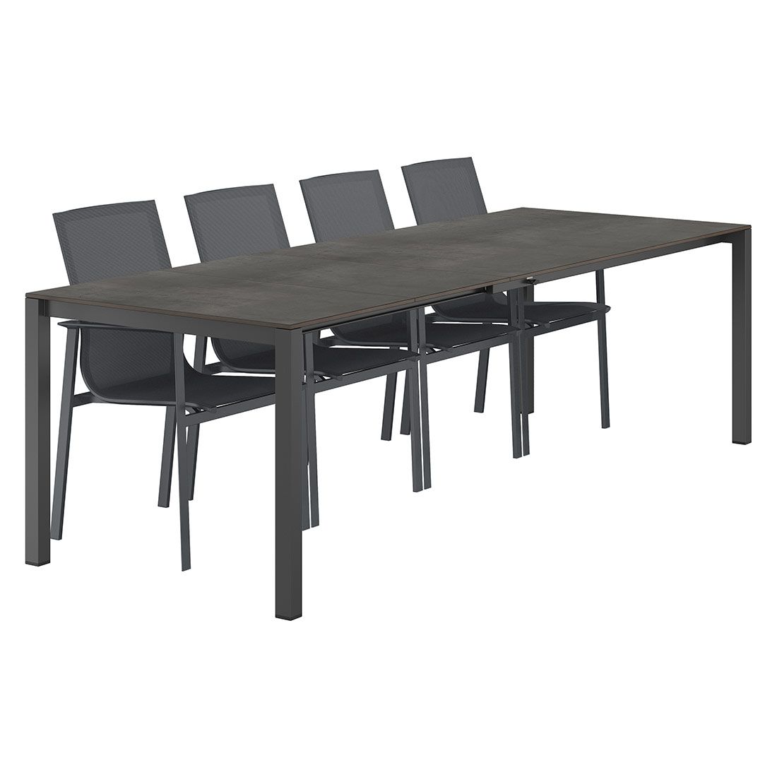 OUTLIV. Atlanta Gartenmöbel-Set M (4 Plätze) Tisch 160/217/267x91cm
