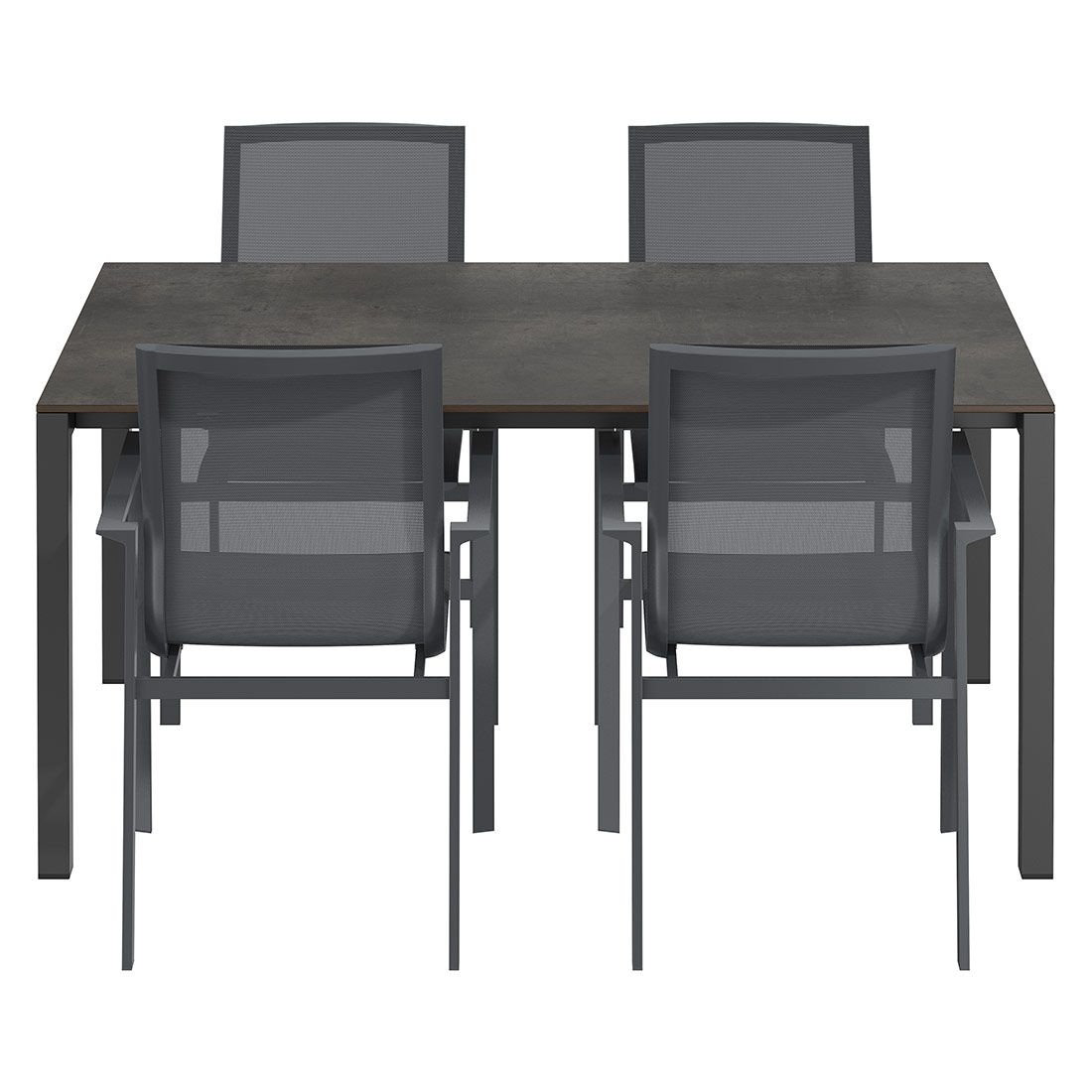 OUTLIV. Atlanta Gartenmöbel-Set M (4 Plätze) Tisch 160/217/267x91cm