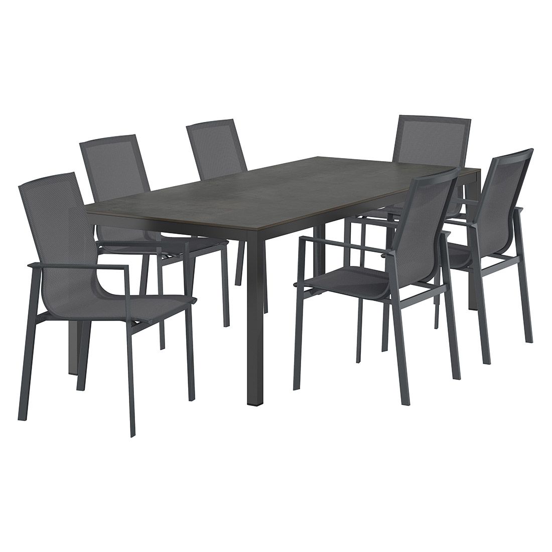 OUTLIV. Atlanta Gartenmöbel-Set L (6 Plätze) Tisch 220x100cm