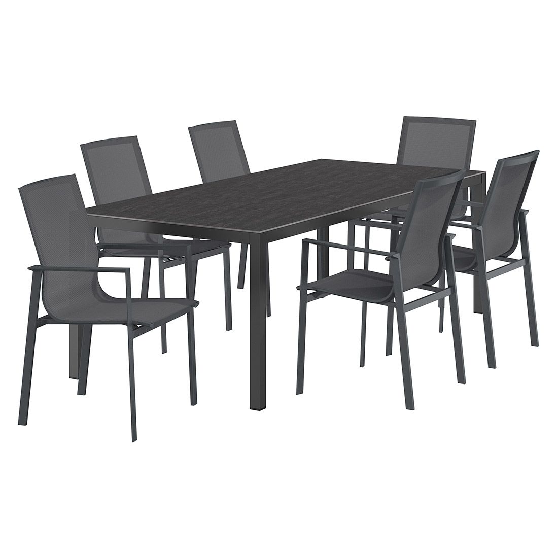 OUTLIV. Atlanta Gartenmöbel-Set L (6 Plätze) Tisch 220x100cm