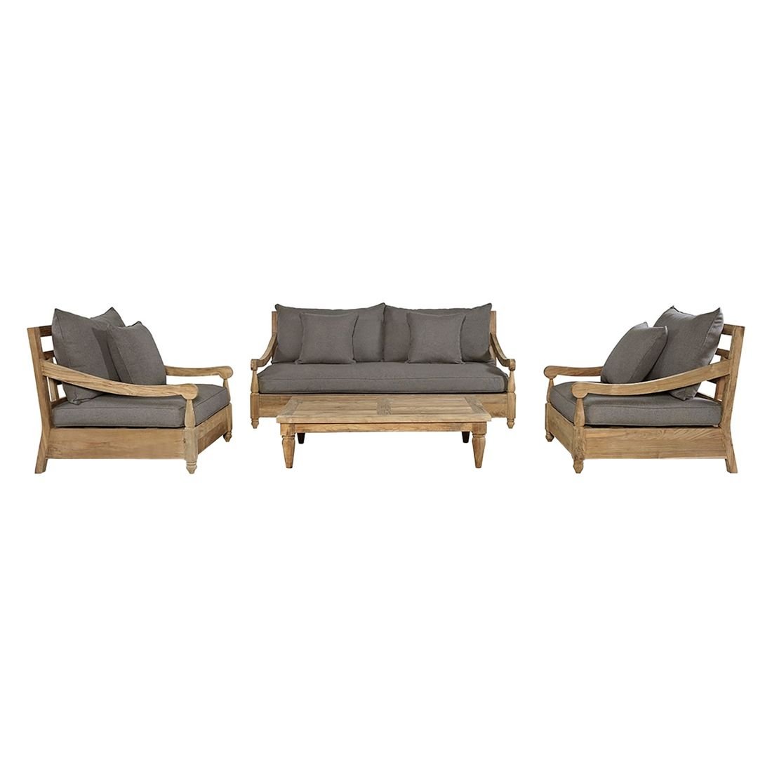 OUTLIV. Portofino Loungeset 4-tlg. Teak/Olefin