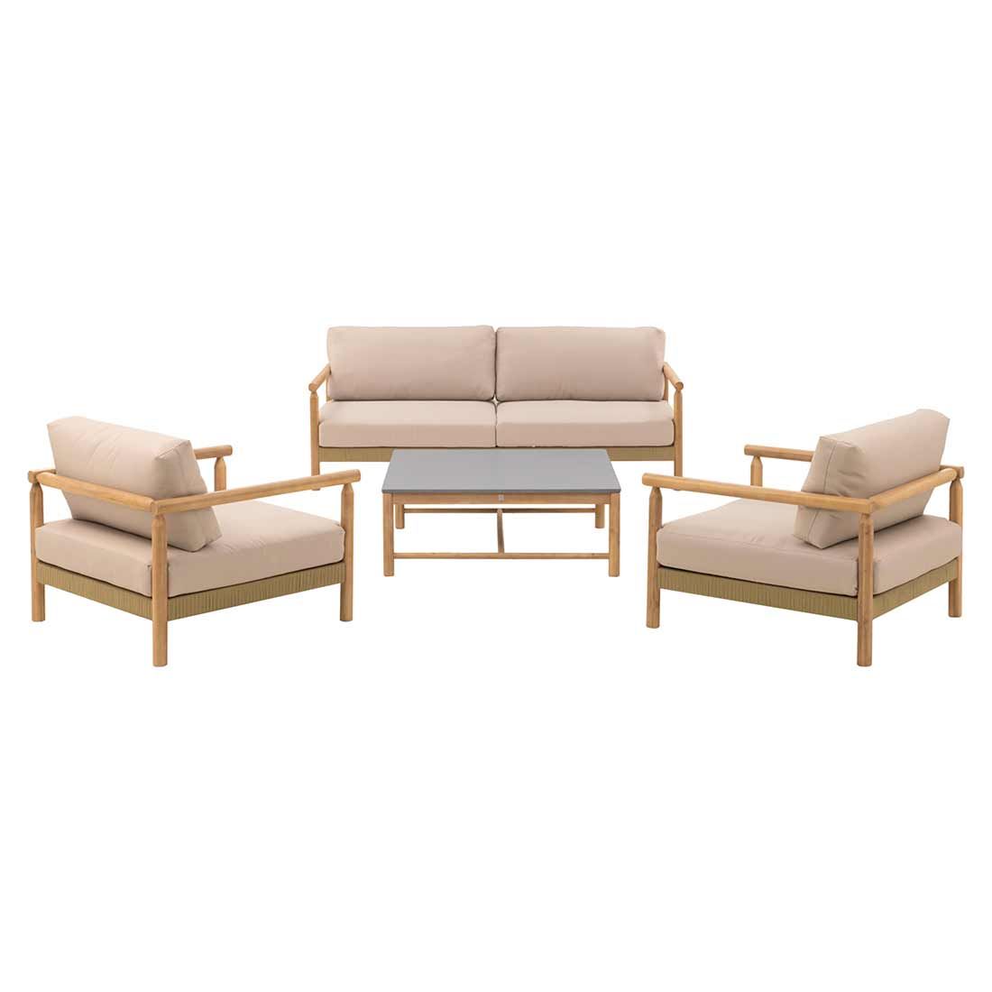 OUTLIV. Berga Loungeset 4-tlg. Rope/Akazie