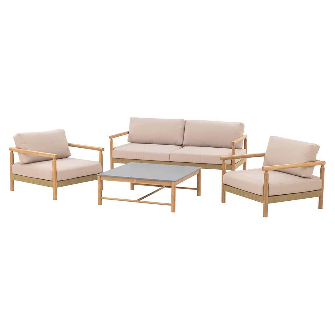 OUTLIV. Berga Loungeset 4-tlg. Rope/Akazie
