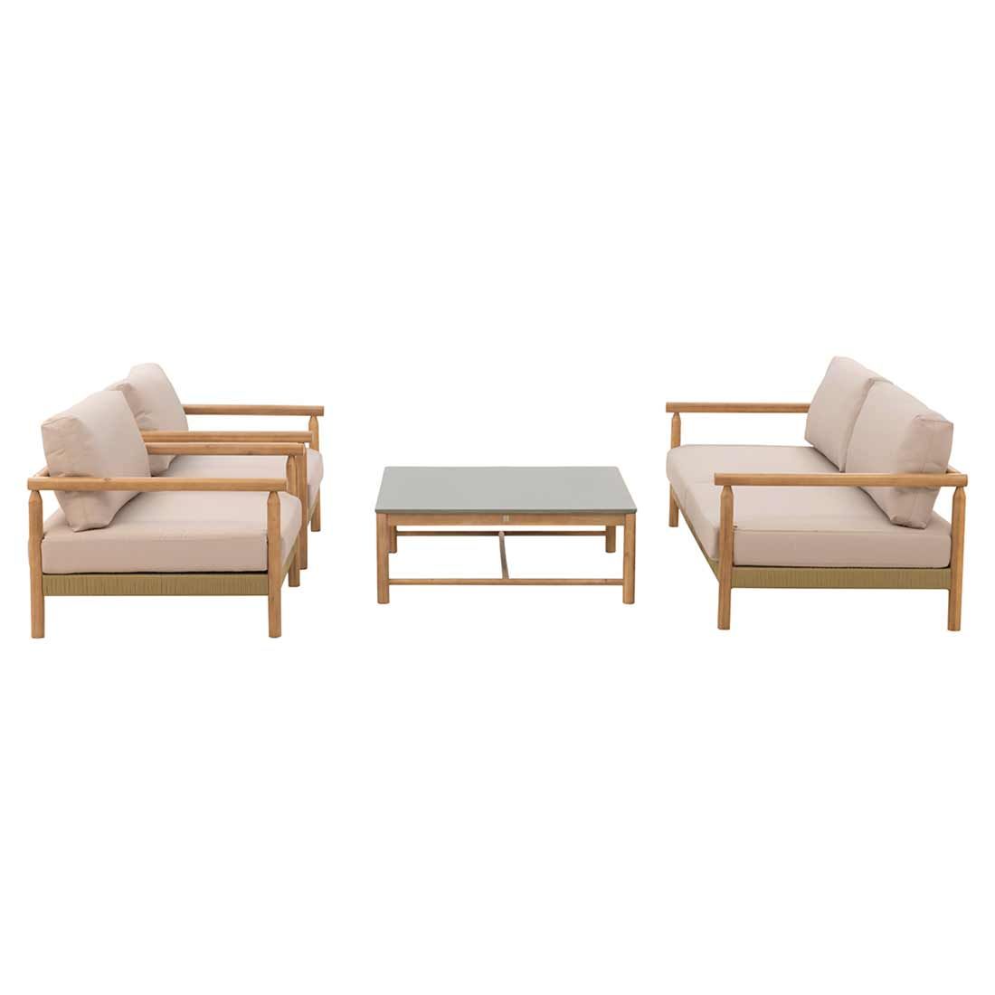 OUTLIV. Berga Loungeset 4-tlg. Rope/Akazie