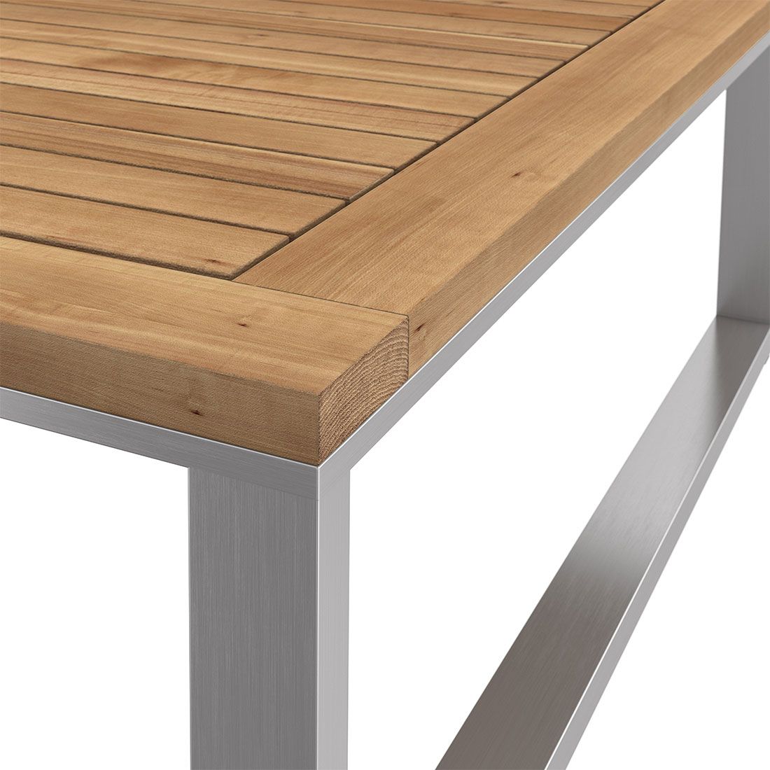 OUTLIV. Capri Loungetisch 75x75cm Edelstahl/Teak