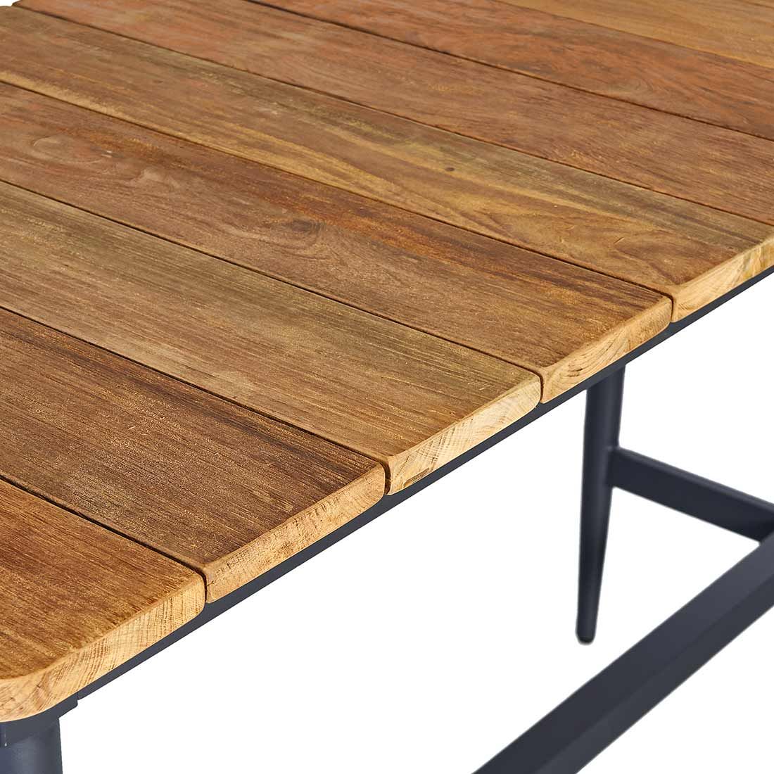 OUTLIV. Clark Stehtisch 170x75cm Aluminium/Teak