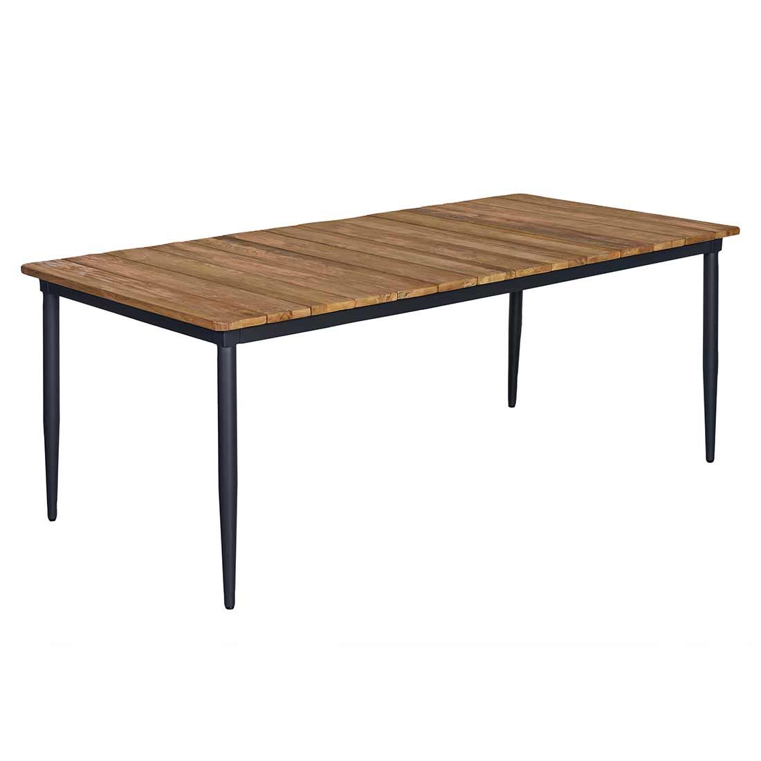 OUTLIV. Clark Gartenmöbel-Set 3-tlg. Tisch 220x100 Aluminium/Teak