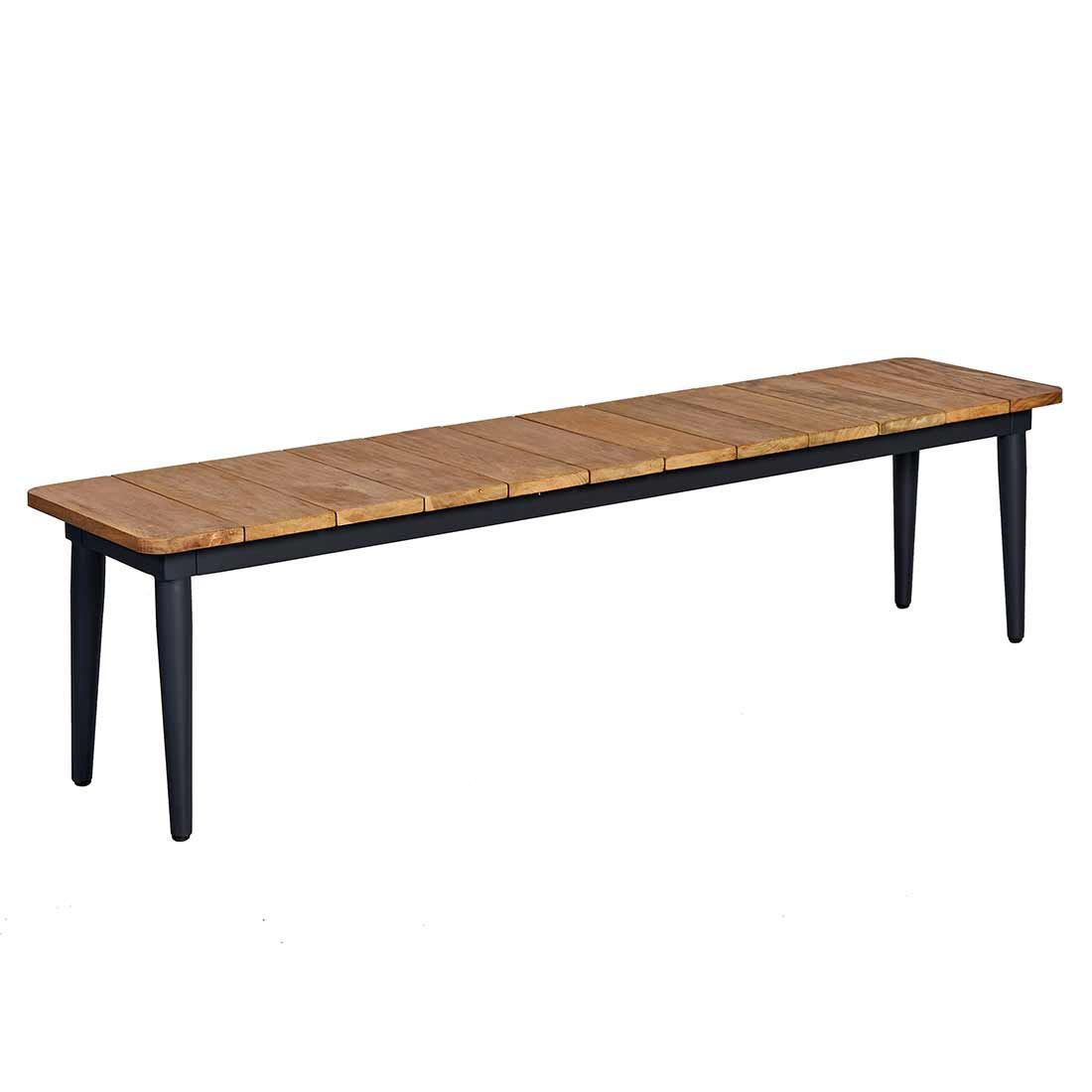 OUTLIV. Clark Gartenmöbel-Set 3-tlg. Tisch 220x100 Aluminium/Teak