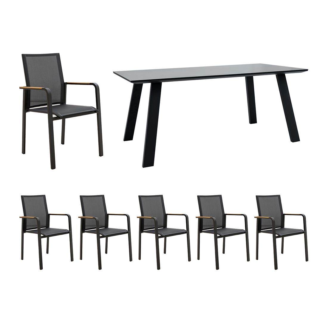 OUTLIV. Darwin Gartenmöbel-Set L (6 Plätze) Tisch 180x90cm