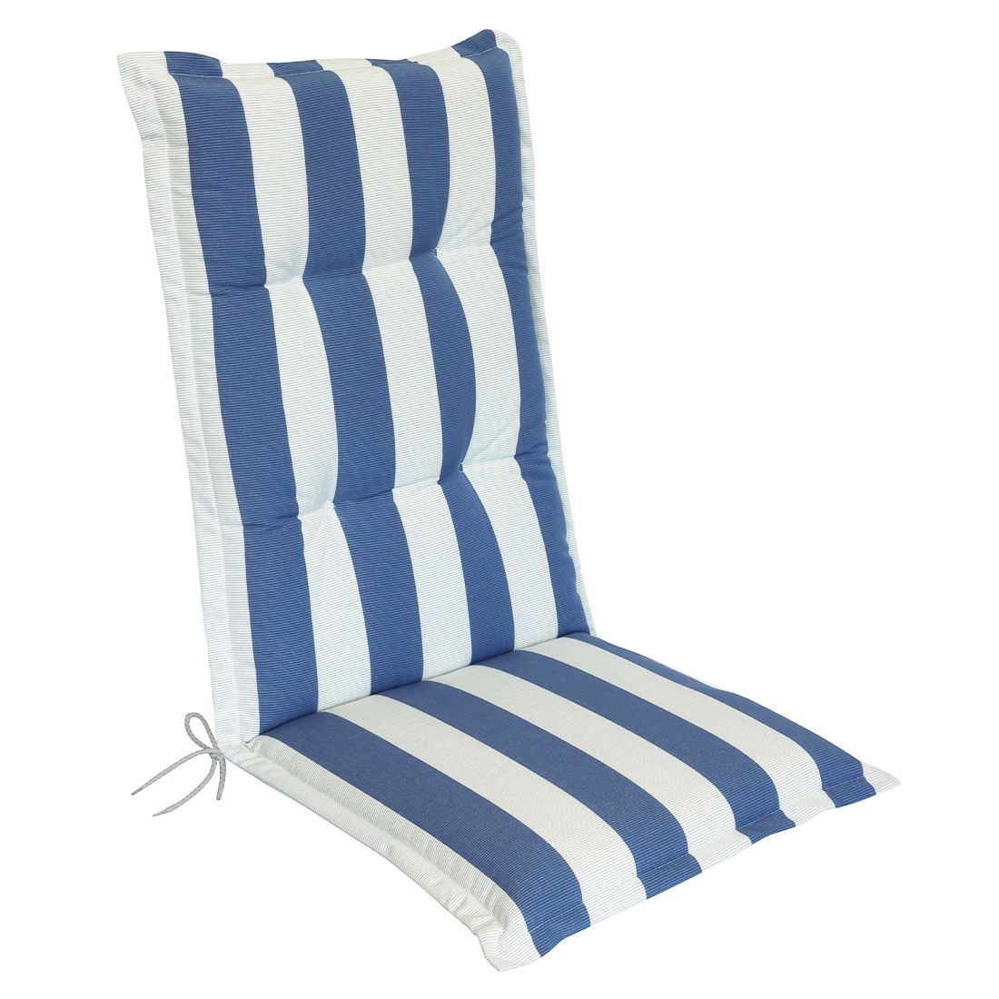 OUTLIV. Florence Sesselauflage hoch 120x50x8cm Acryl Blau-Weiß Gestreift | Sessel-Erhöhungen
