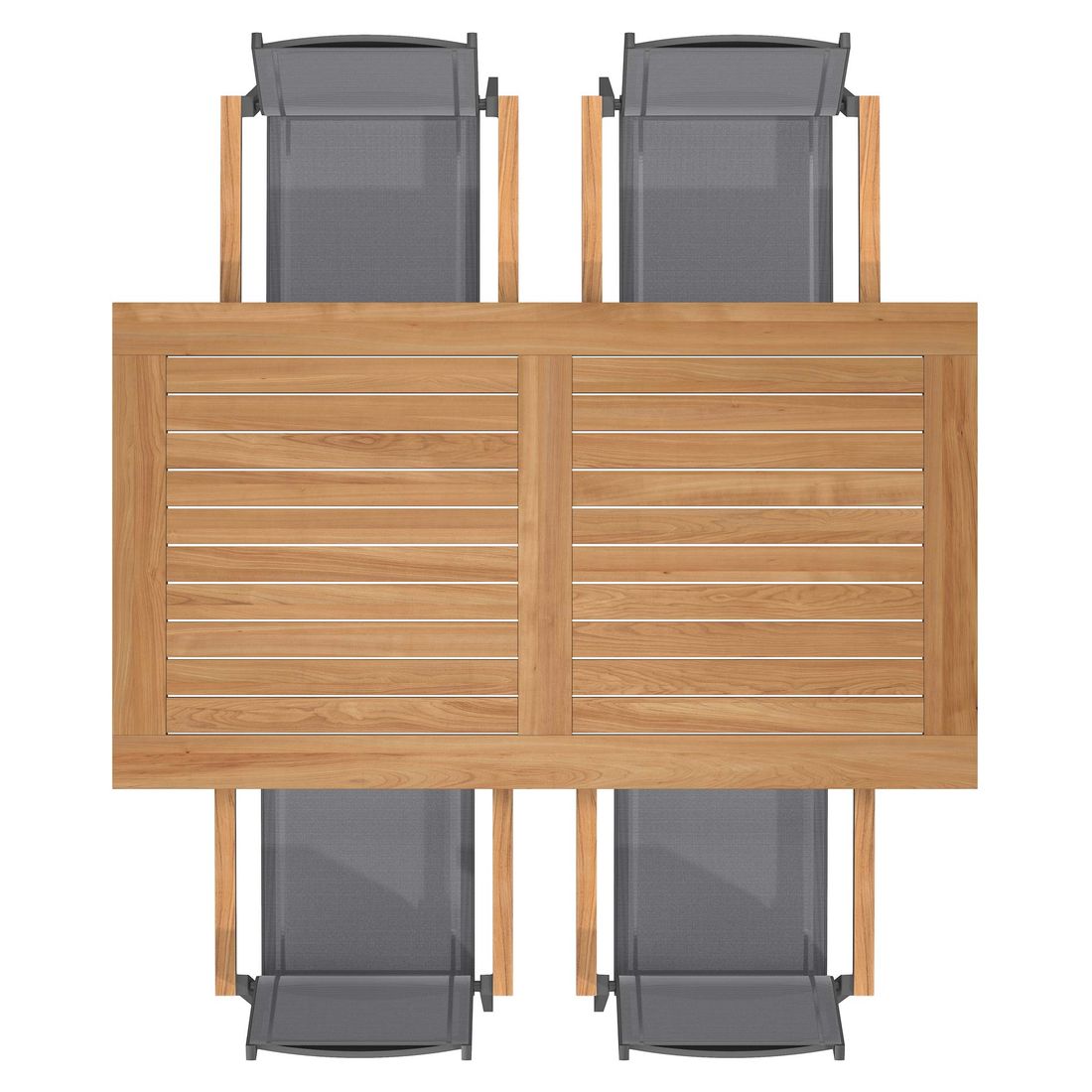 OUTLIV. Florenz Gartenmöbel-Set M (4 Plätze) Tisch 160x90cm