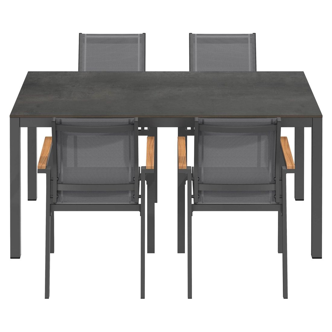 OUTLIV. Florenz Gartenmöbel-Set M (4 Plätze) Tisch 160x90cm