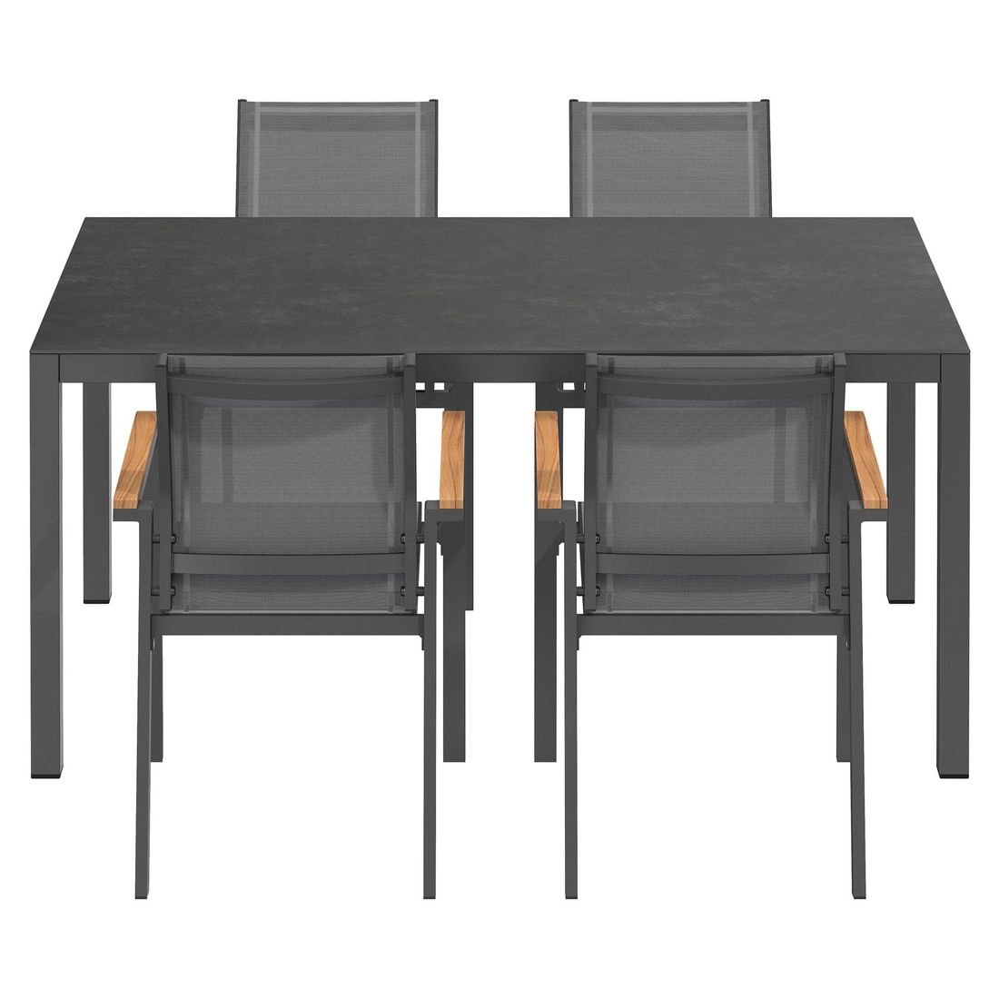 OUTLIV. Florenz Gartenmöbel-Set M (4 Plätze) Tisch 160x90cm