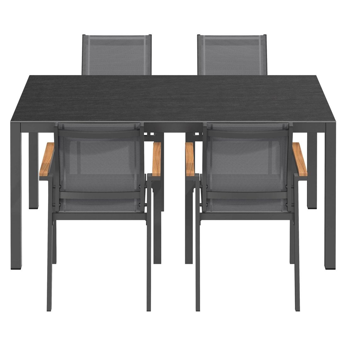OUTLIV. Florenz Gartenmöbel-Set M (4 Plätze) Tisch 160x90cm