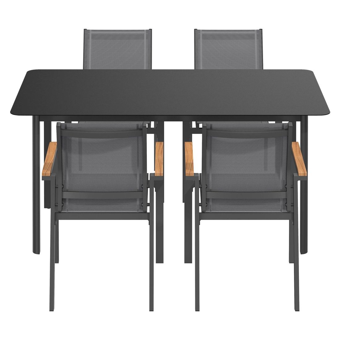 OUTLIV. Florenz Gartenmöbel-Set M (4 Plätze) Tisch 160x90cm
