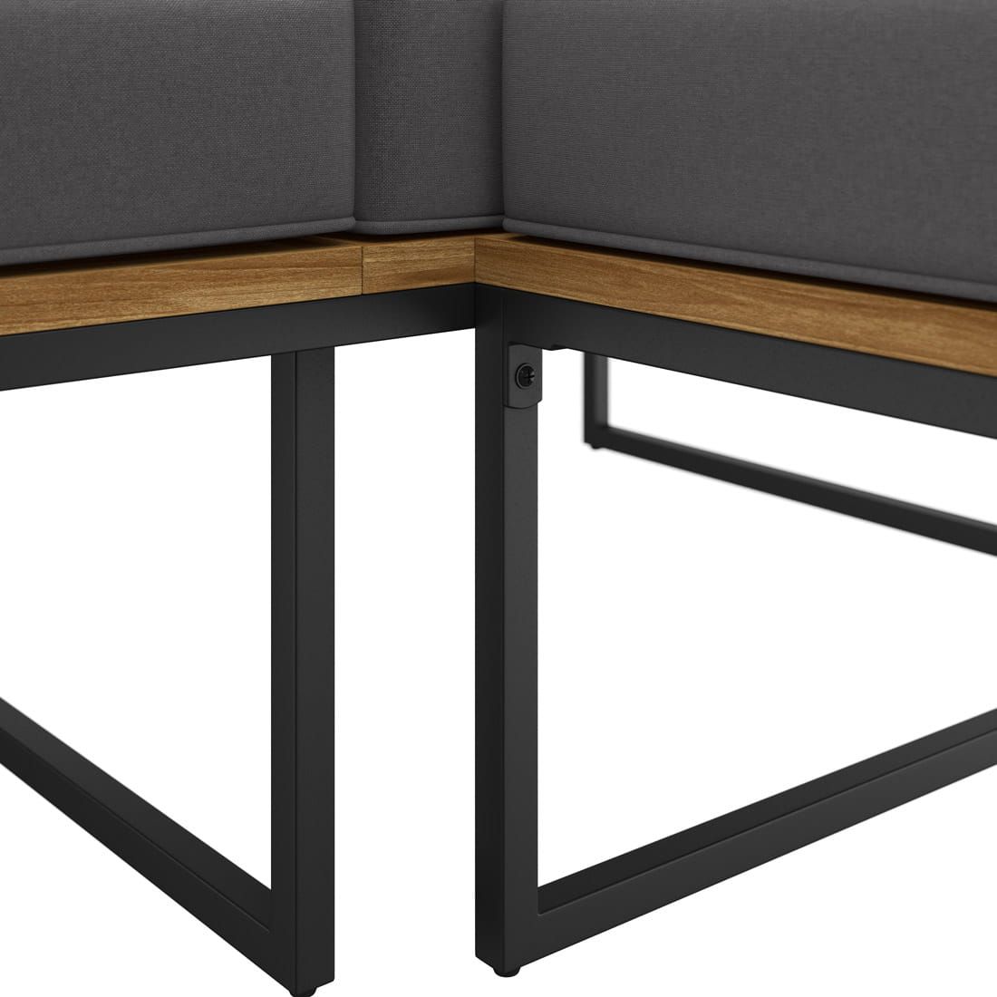 OUTLIV. Floris Dininglounge 3-tlg. Stahl/Akazie