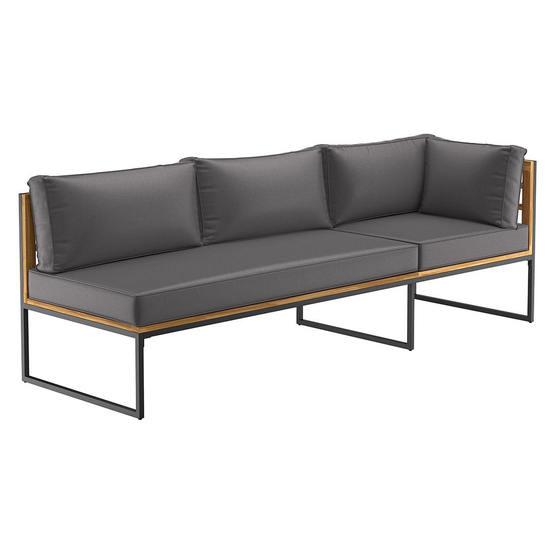 OUTLIV. Floris Dininglounge 3-tlg. Stahl/Akazie