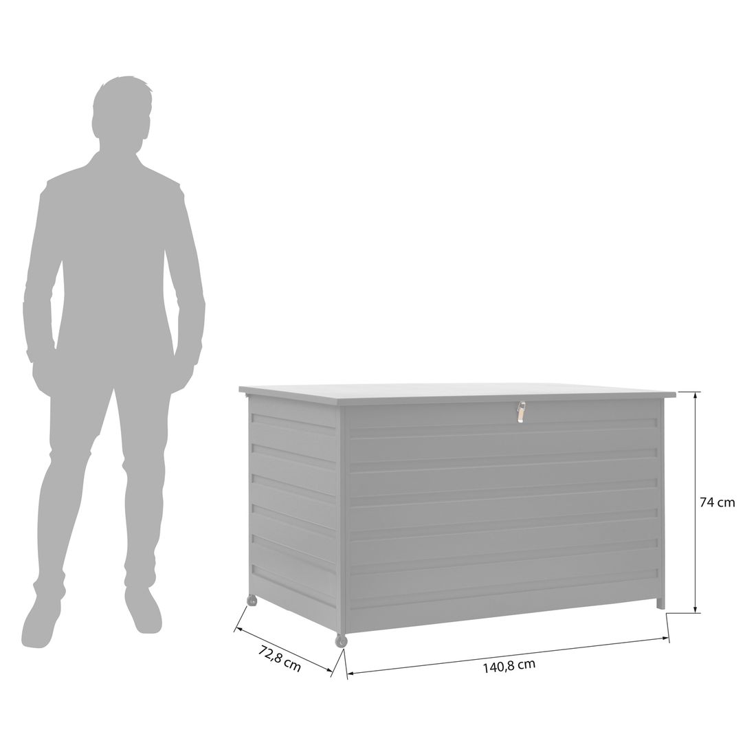 OUTLIV. Gartenbox 140,8x72,8cm Aluminium