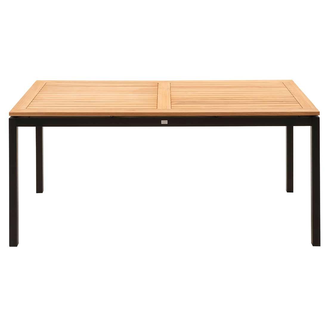 Stern Gartentisch 160x90cm Aluminium/Teak