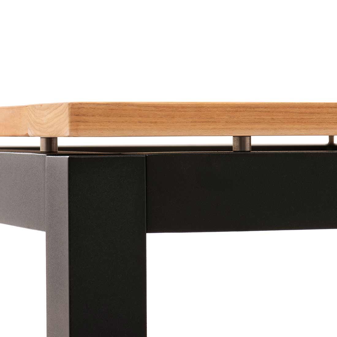 Stern Gartentisch 160x90cm Aluminium/Teak