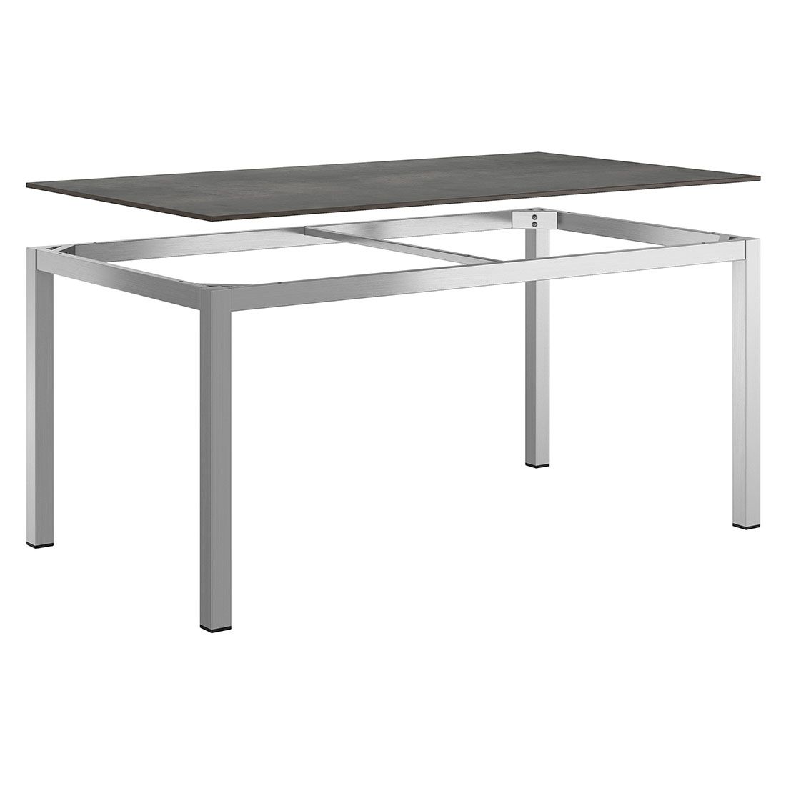 OUTLIV. Gartentisch 160x90cm Edelstahl/HPL