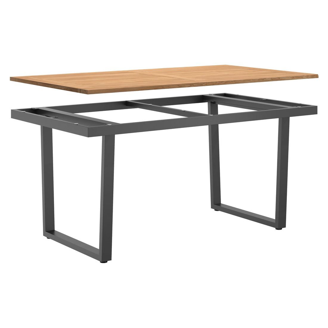 OUTLIV. Gartentisch 160x90cm Edelstahl/Teak