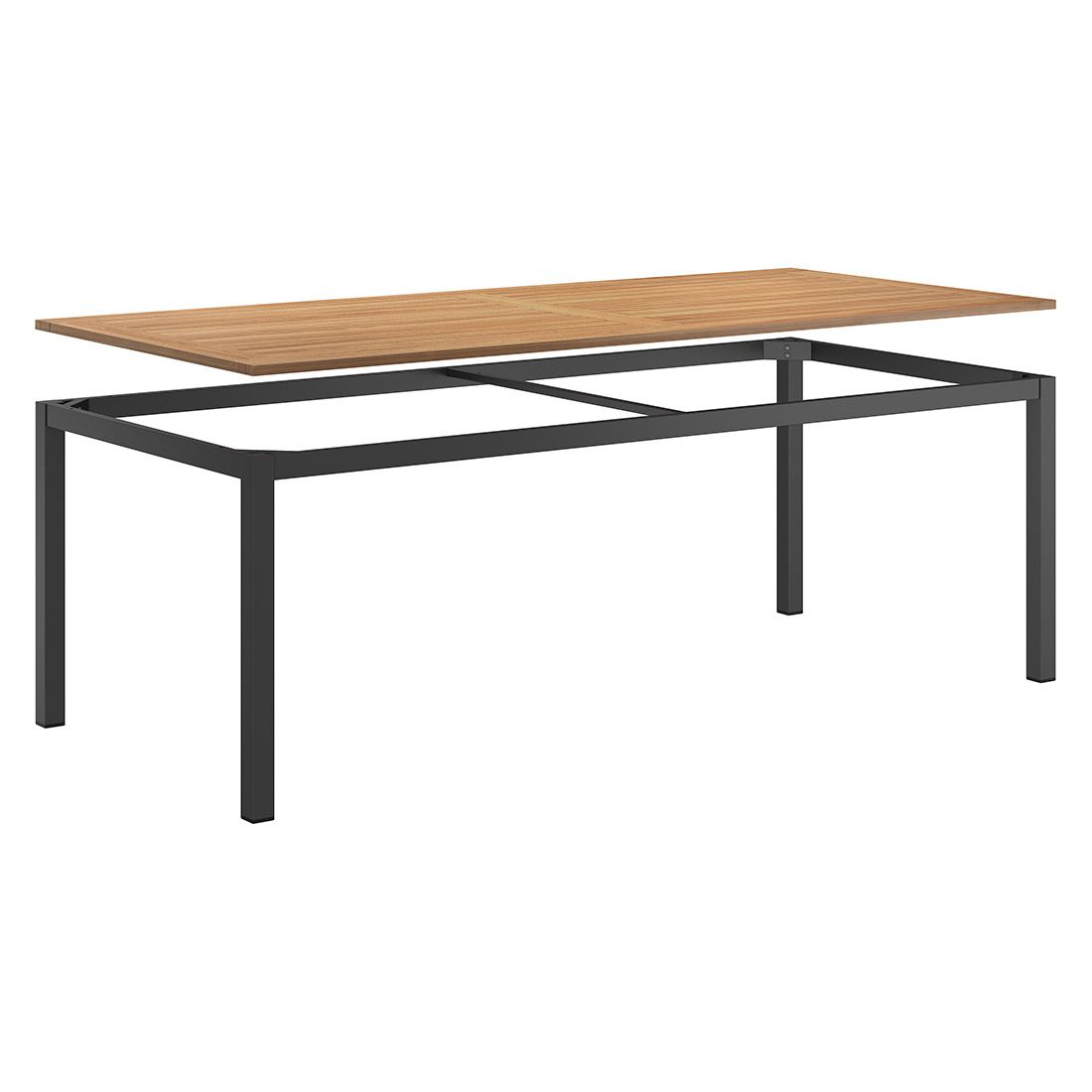 OUTLIV. Gartentisch 220x100 cm Alumininum/Teak
