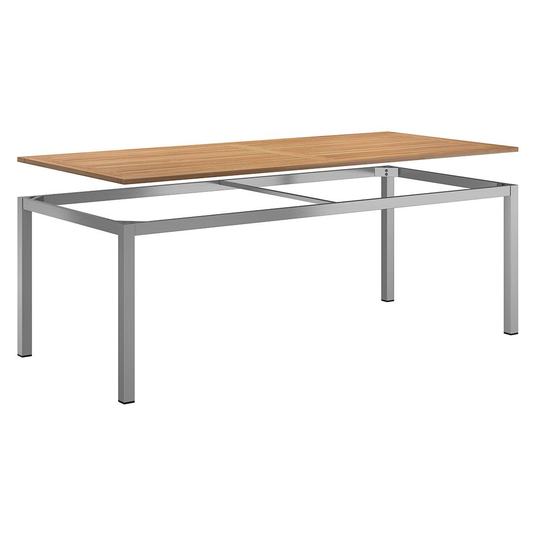 OUTLIV. Gartentisch 220x100 cm Edelstahl/Teak