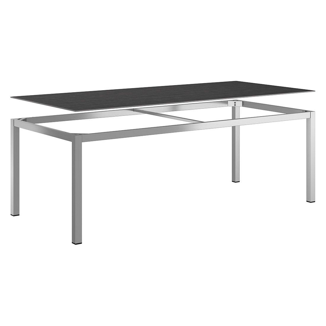 OUTLIV. Gartentisch  220x100cm Edelstahl/Dekton