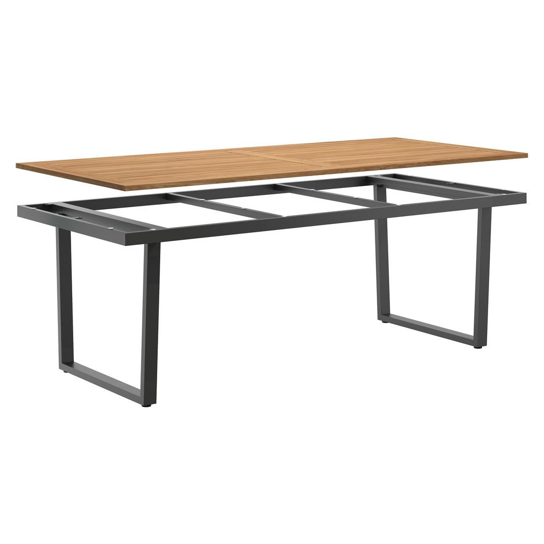 OUTLIV. Gartentisch 220x100cm Edelstahl/Teak