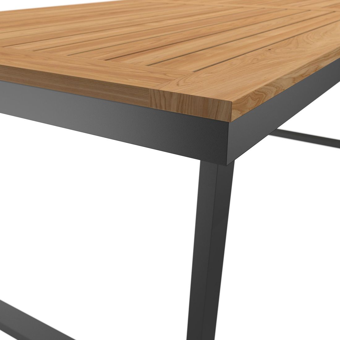 OUTLIV. Gartentisch 220x100cm Edelstahl/Teak