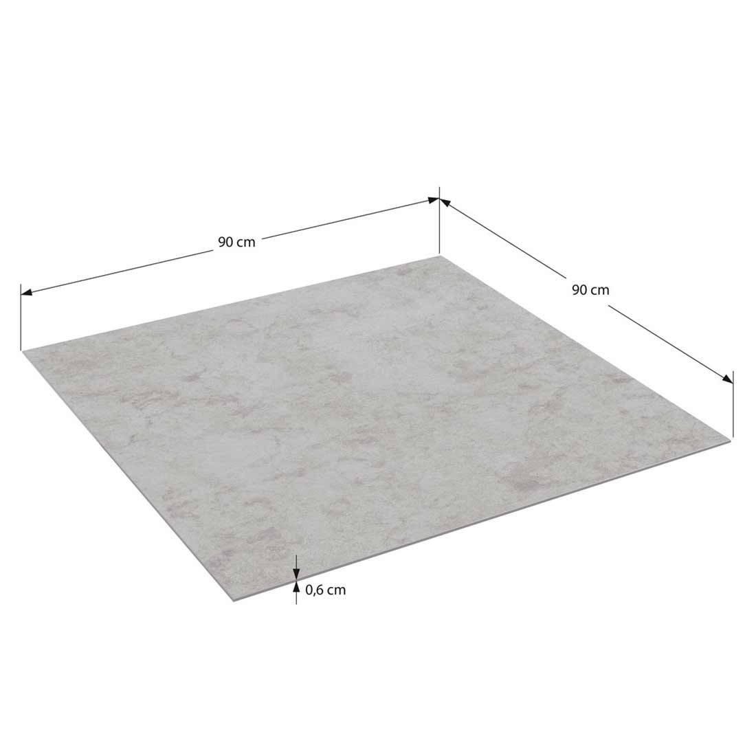 OUTLIV. Gartentisch 90x90 cm  Aluminium/Keramik-Glas