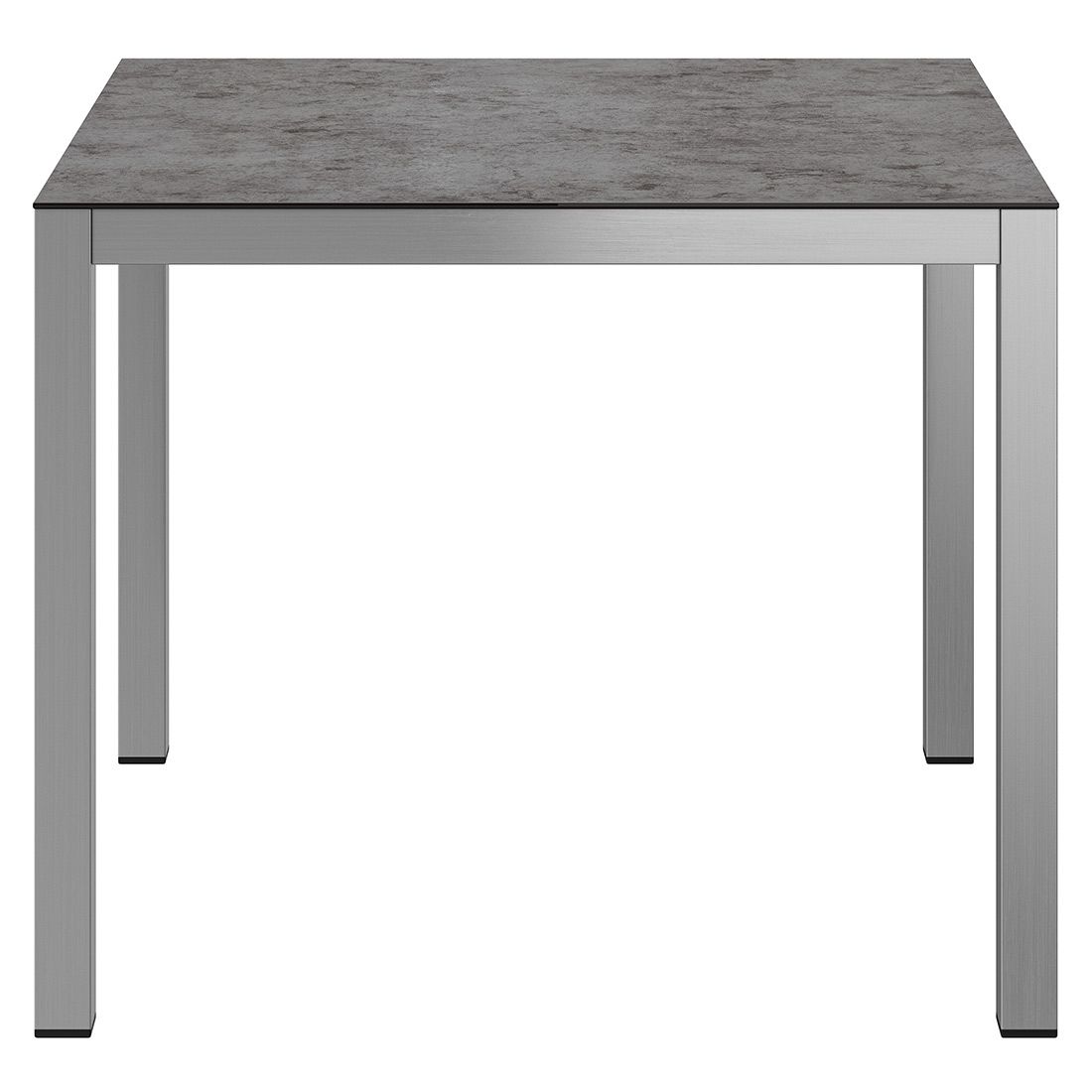 OUTLIV. Gartentisch 90x90cm Edelstahl/Glas-Keramikoptik