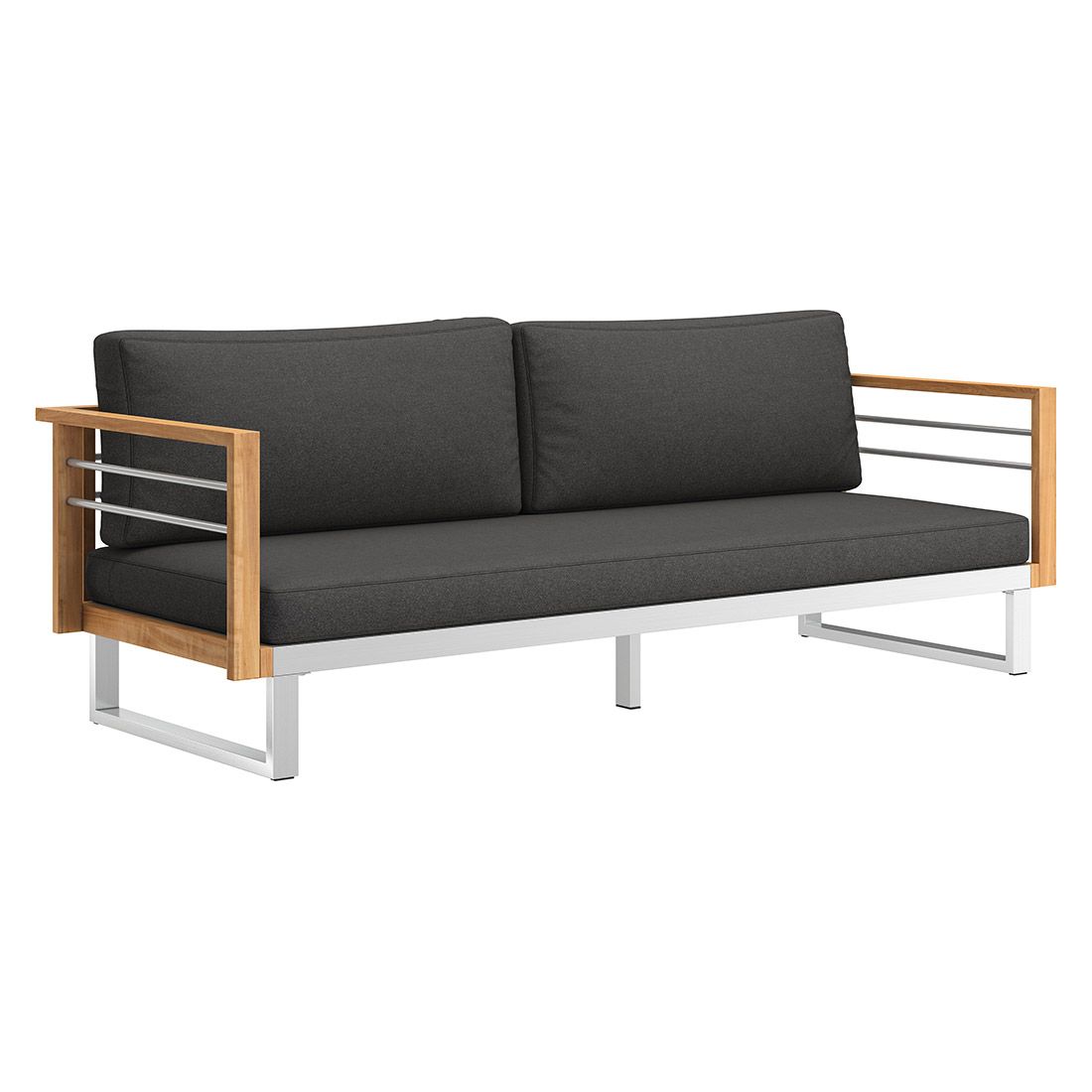 OUTLIV. Hawaii Gartensofa Edelstahl/Teak/Polster