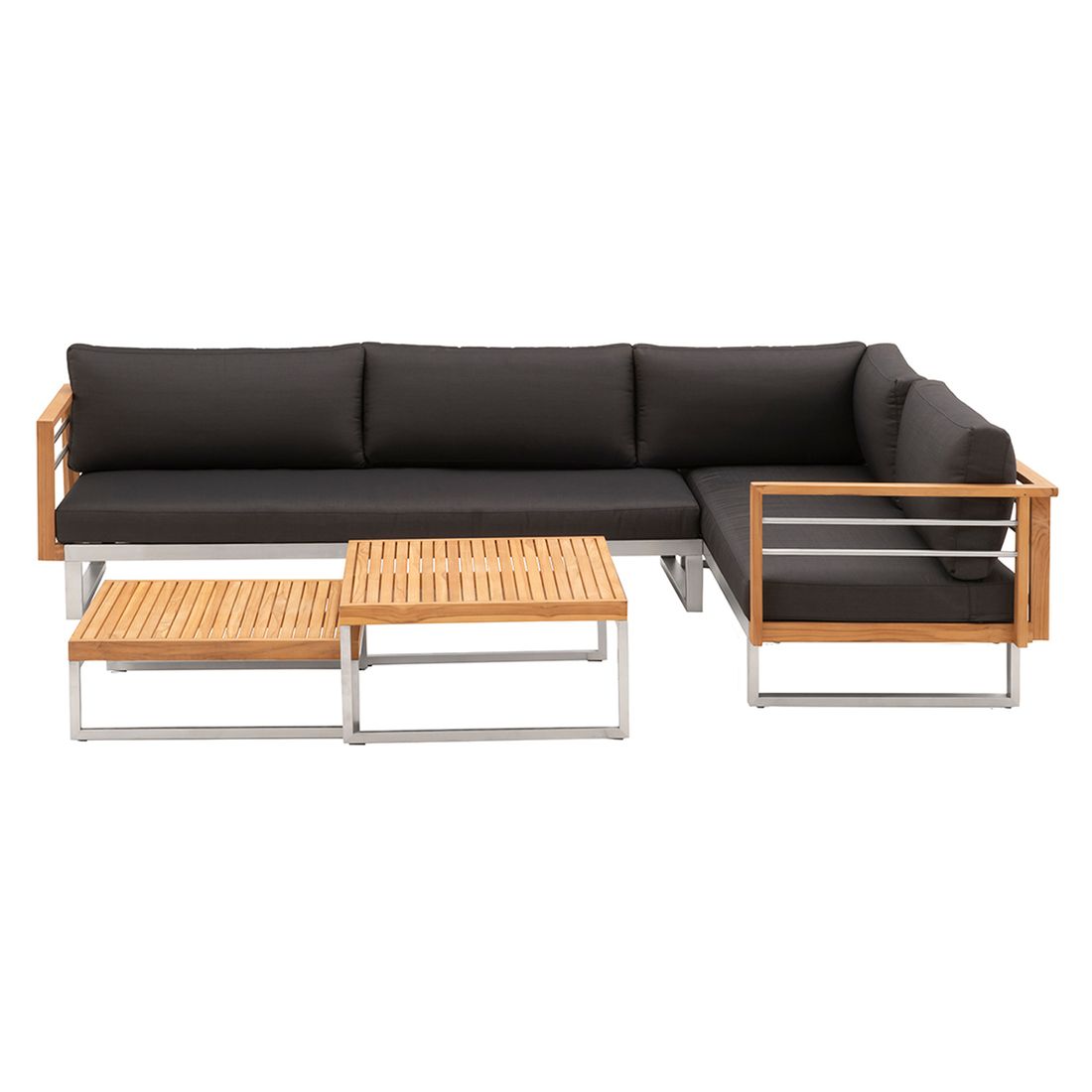 OUTLIV. Hawaii Ecklounge Edelstahl/Teak/Polster