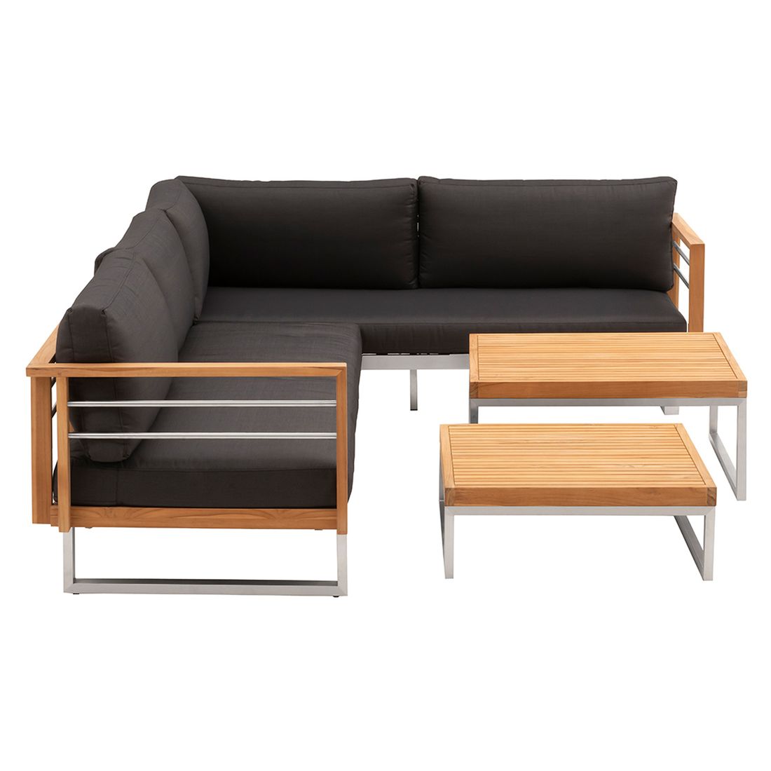 OUTLIV. Hawaii Ecklounge Edelstahl/Teak/Polster