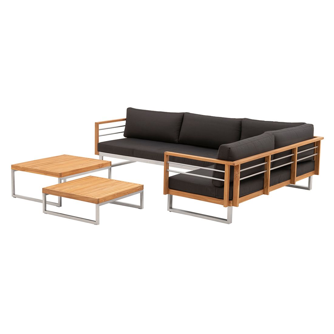 OUTLIV. Hawaii Ecklounge Edelstahl/Teak/Polster