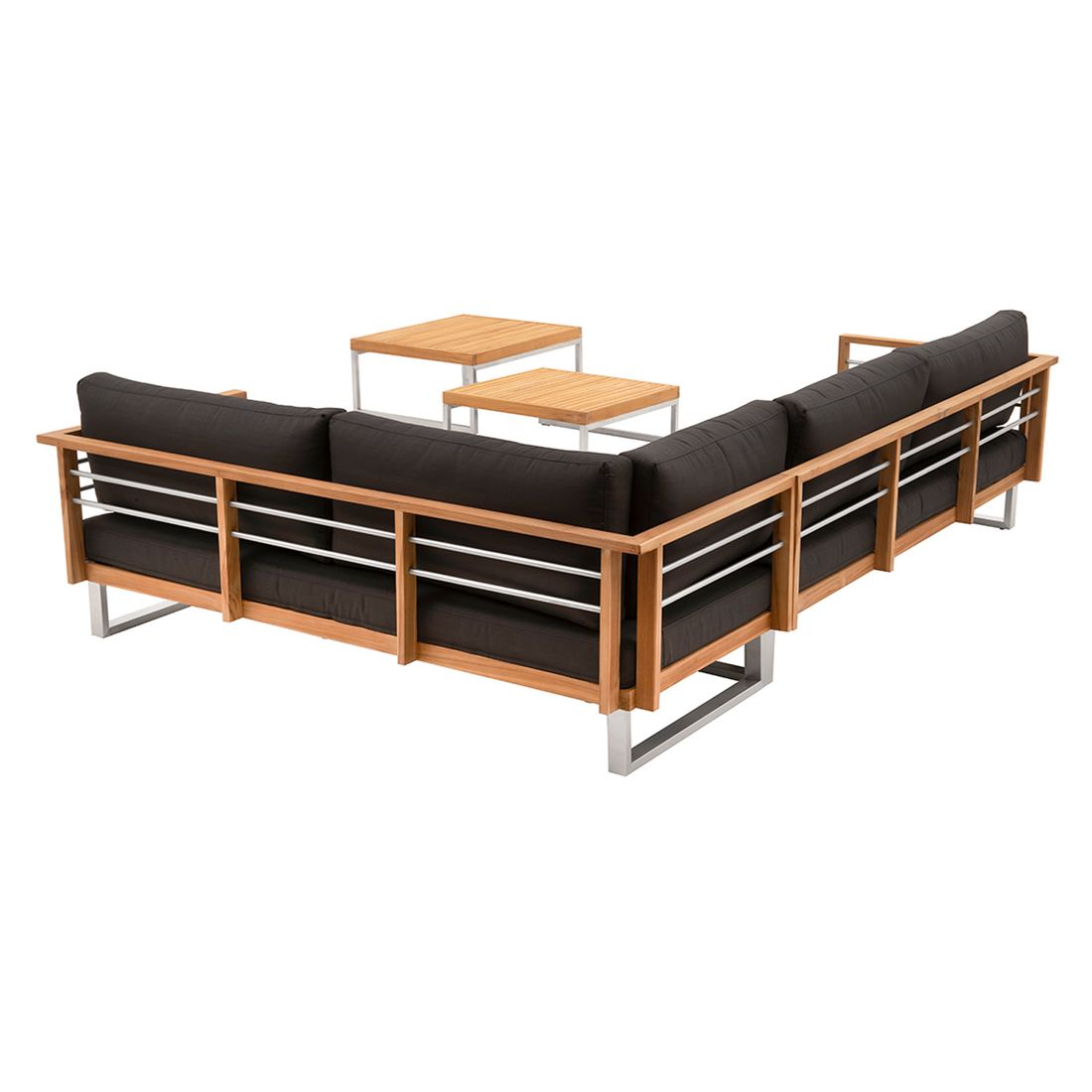 OUTLIV. Hawaii Ecklounge Edelstahl/Teak/Polster