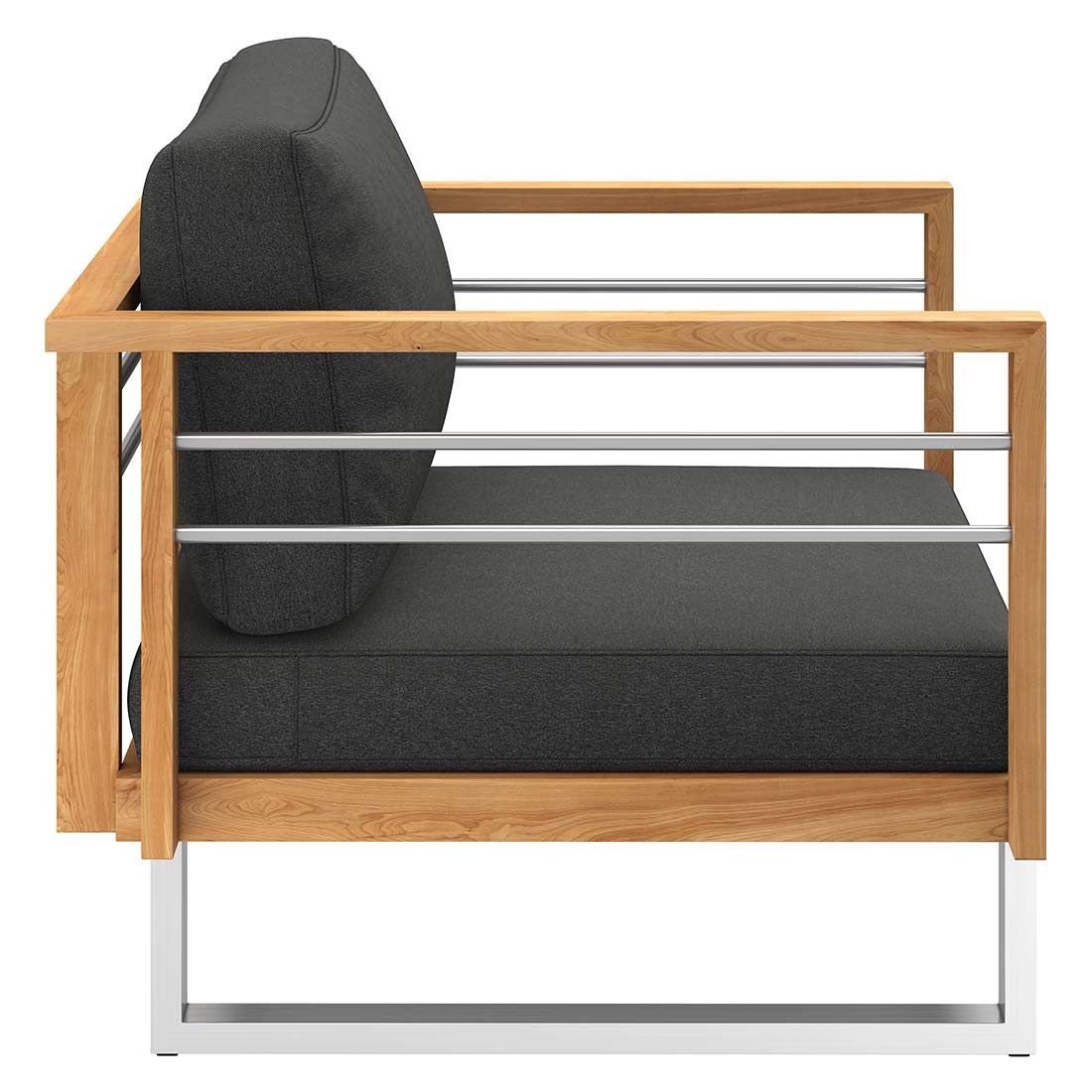 OUTLIV. Hawaii Loungesessel Edelstahl/Teak/Polster
